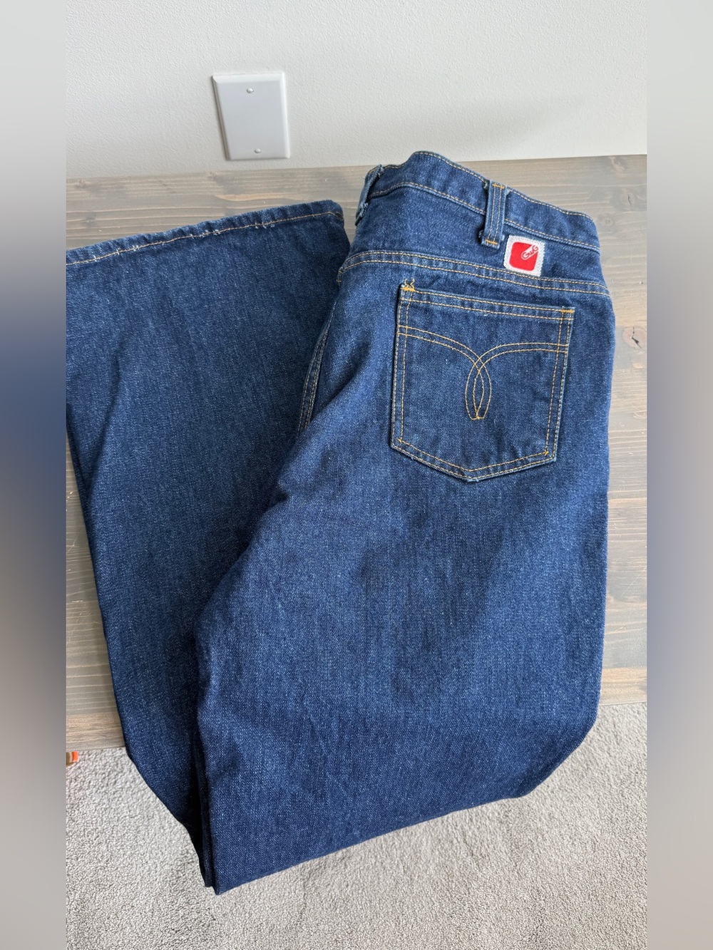 Vintage dark was GWG wide leg jeans
36 w 34 leg
